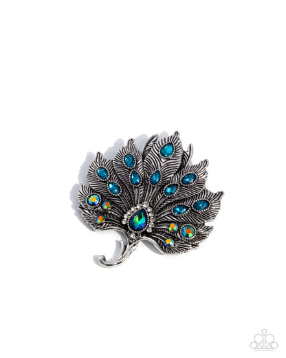 Perfect Peacock - Green - Paparazzi Brooch