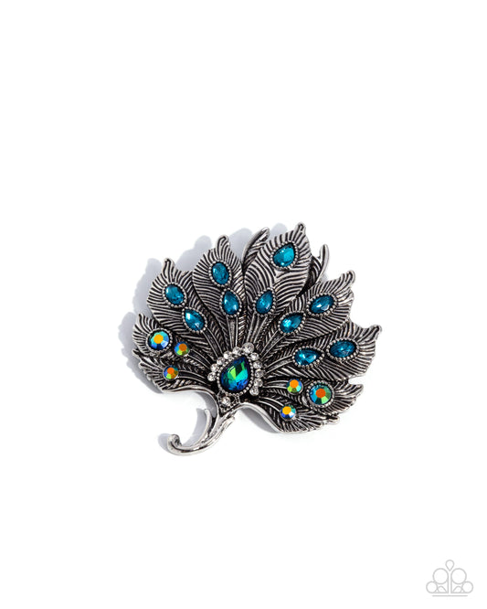 Perfect Peacock - Green - Paparazzi Brooch