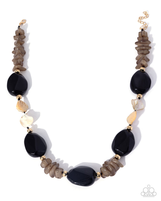 Coastal Cha Cha - Black - Paparazzi Necklace