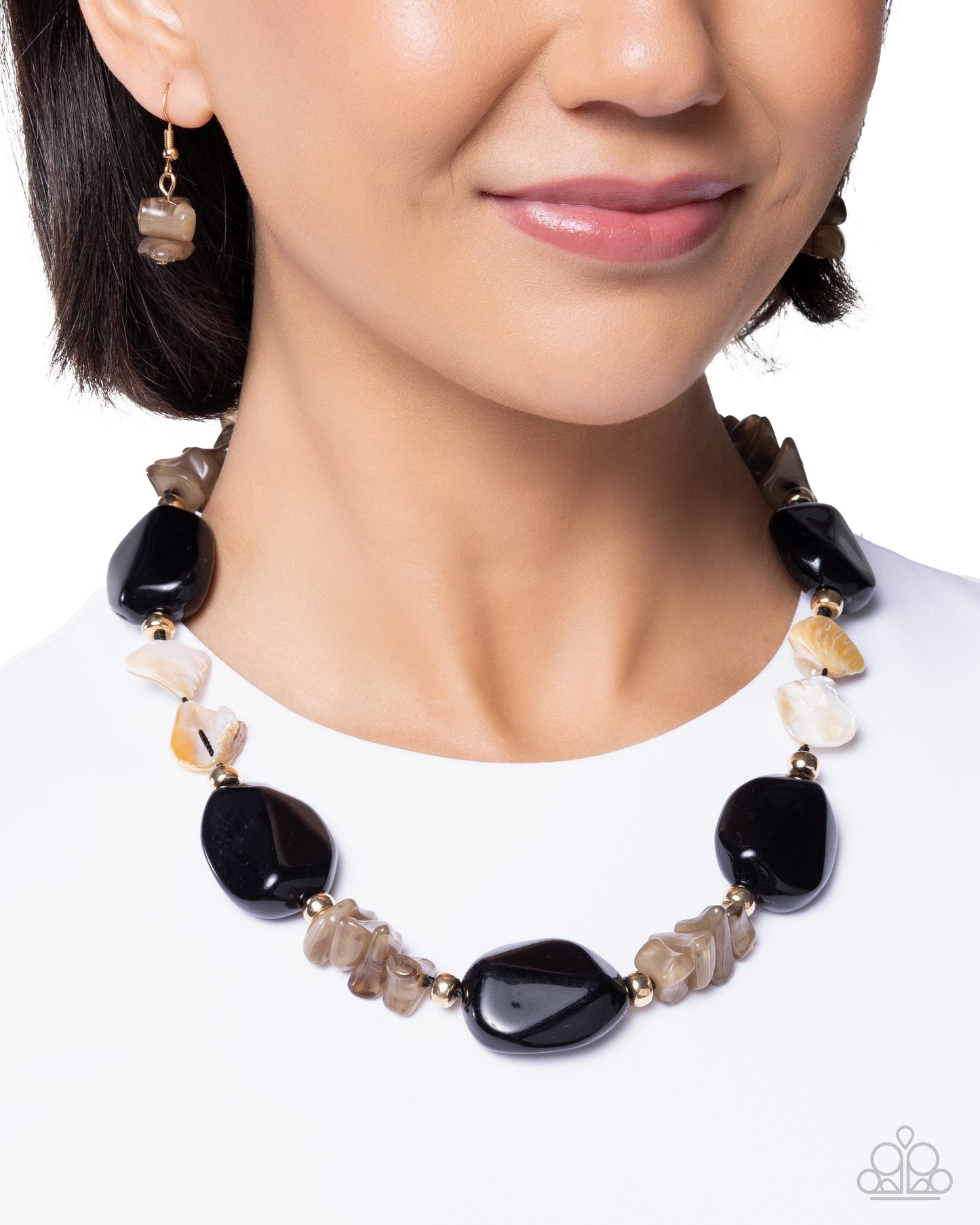 Coastal Cha Cha - Black - Paparazzi Necklace