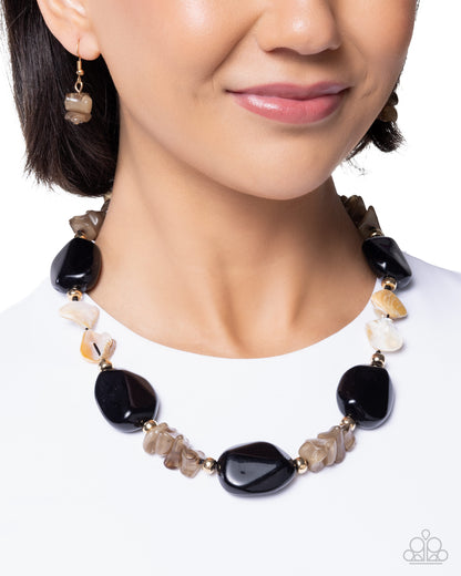 Coastal Cha Cha - Black - Paparazzi Necklace