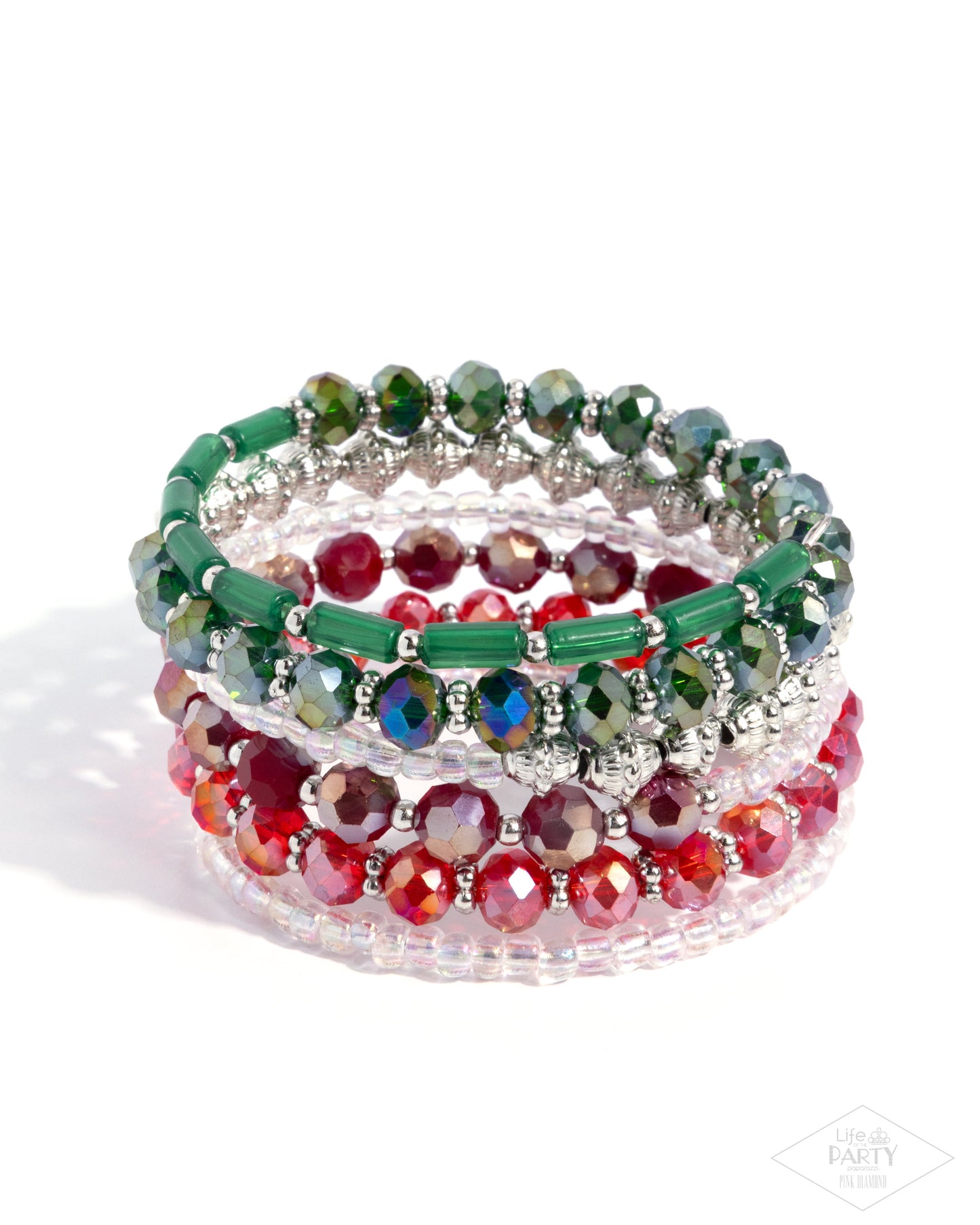 Stacked Surprise - Multi - Paparazzi Coil Bracelet