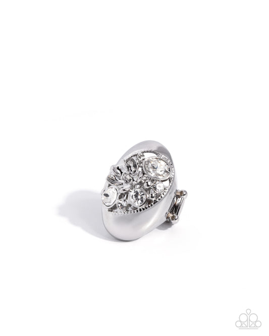 Flourishing Fairytale - White - Paparazzi Ring