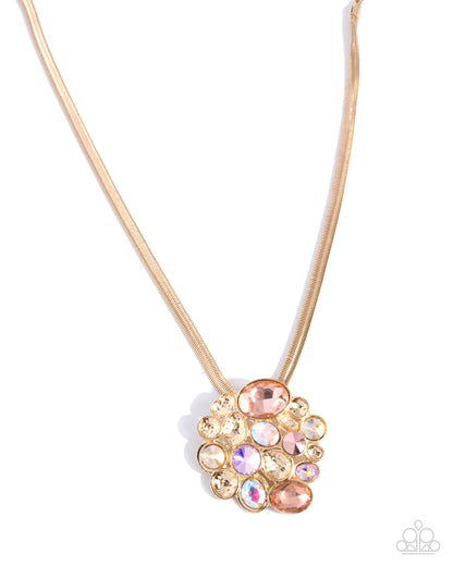 Scattered Staple - Gold - Paparazzi Necklace