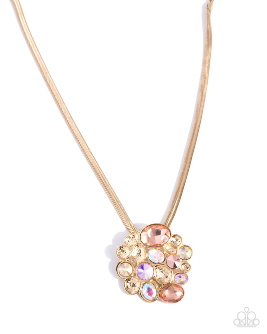 Scattered Staple - Gold - Paparazzi Necklace