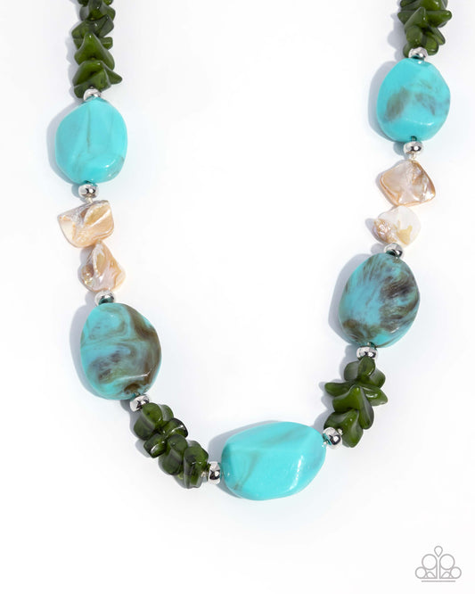 Coastal Cha Cha - Blue - Paparazzi Necklace