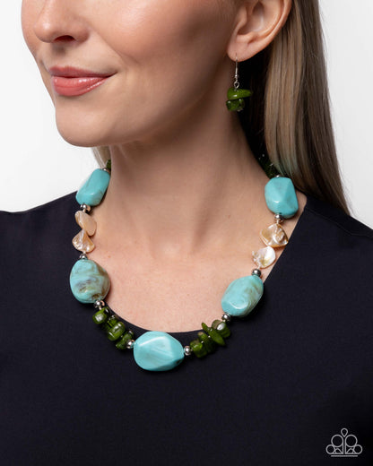 Coastal Cha Cha - Blue - Paparazzi Necklace