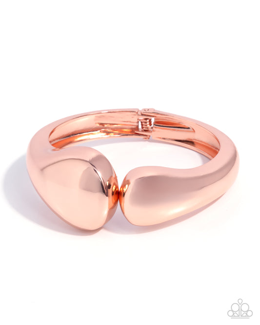 Stunning Sculpture - Copper - Paparazzi Hinged Bracelet