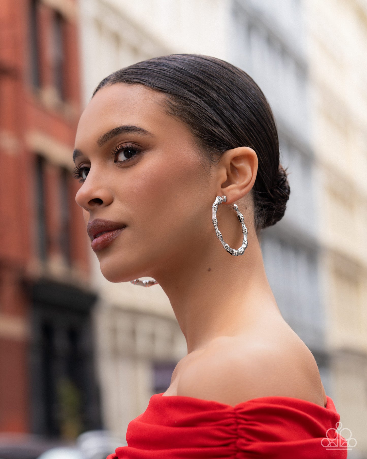 Custom Confidence - Silver - Paparazzi Hoop Earrings