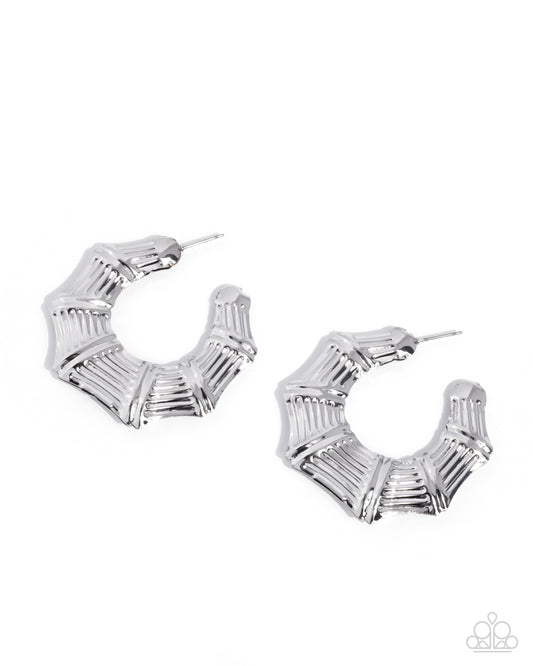 Memorable Manufacture - Silver - Paparazzi Hoop Earrings