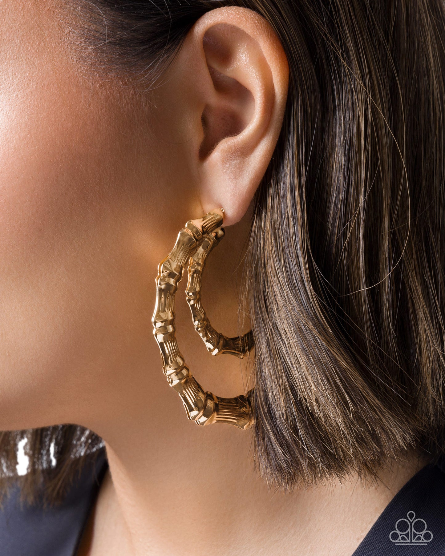 Tabloid Tiers - Gold - Paparazzi Hoop Earrings