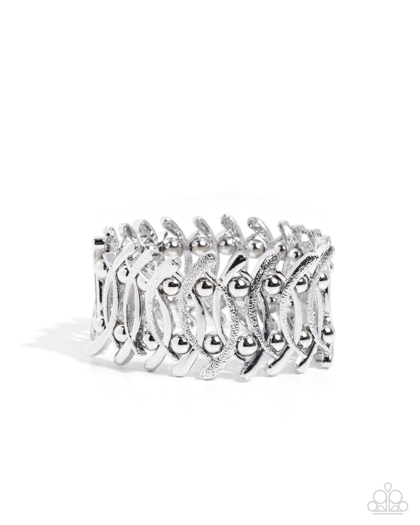 Coming Soon - Woven Wager - Silver - Paparazzi Bracelet