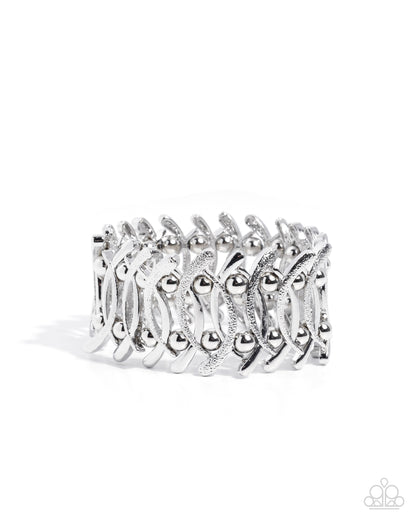 Coming Soon - Woven Wager - Silver - Paparazzi Bracelet