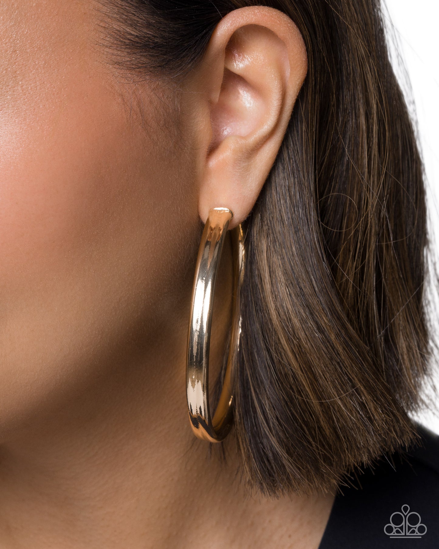 Sleek Staple - Gold - Paparazzi Hook Earrings