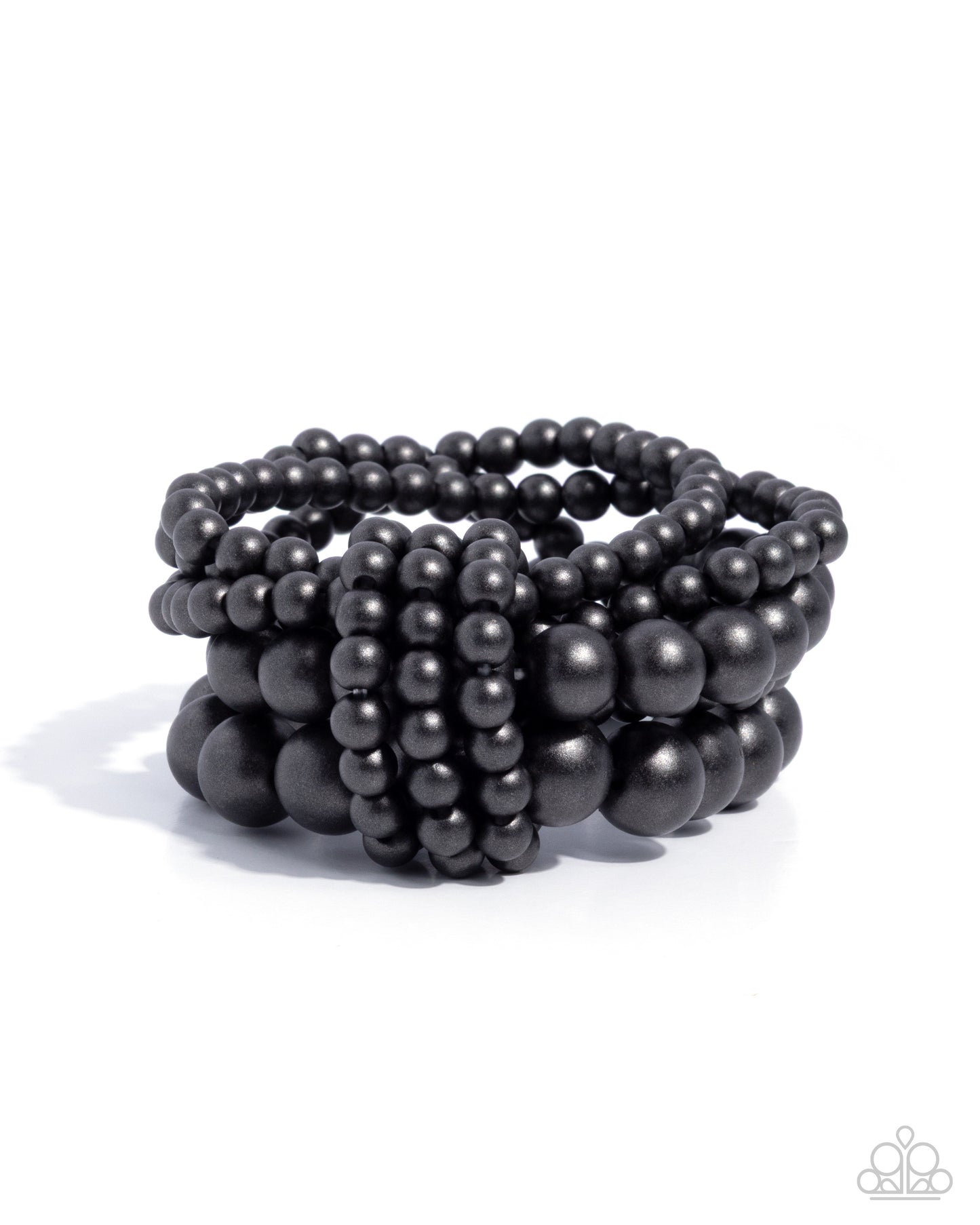 Constant Charm - Black - Paparazzi Wood Bracelet