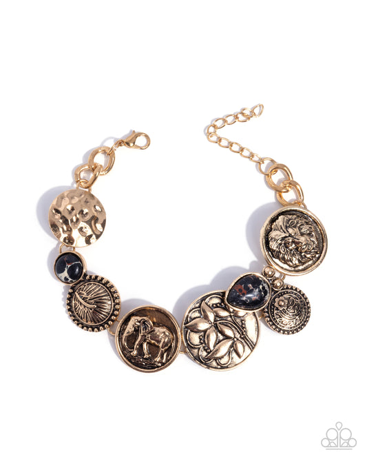 Relentless Roar - Black - Paparazzi Charm Bracelet