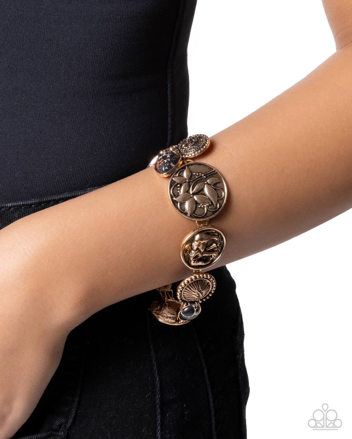 Relentless Roar - Black - Paparazzi Charm Bracelet