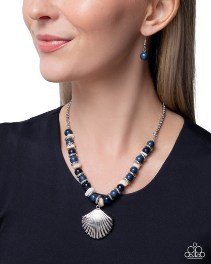 Seafaring Season - Blue - Paparazzi Necklace