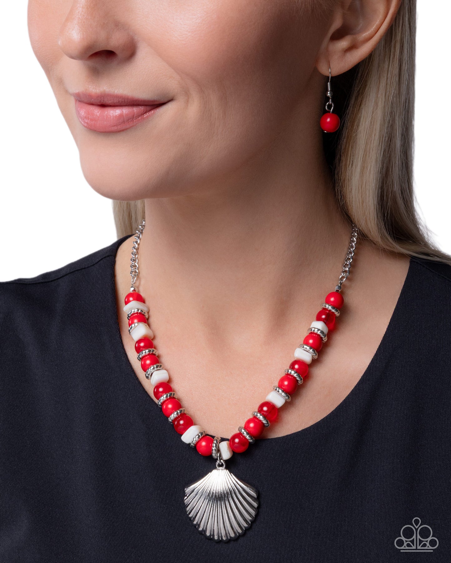 Seafaring Season - Red - Paparazzi Necklace