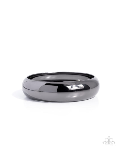 Sleek Shanty - Black - Paparazzi Bangle Bracelet
