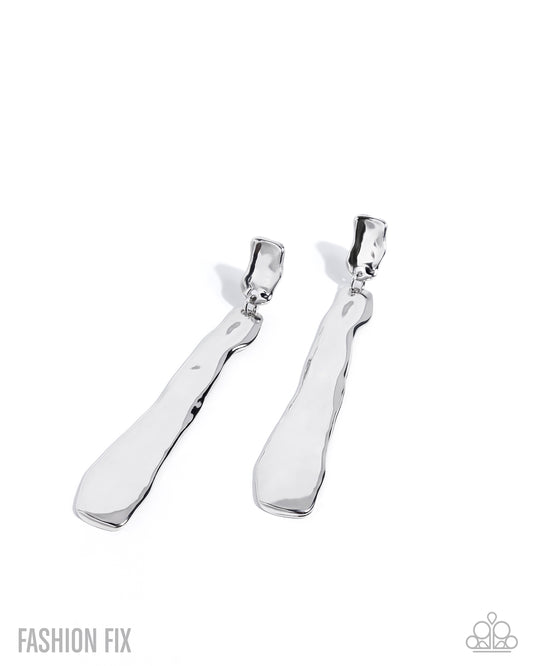 Coastal Craft - Silver - Paparazzi Post Earrings