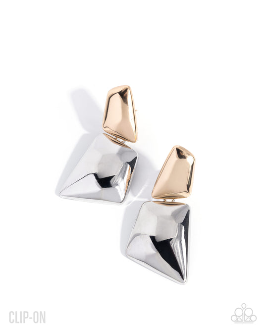 Polished Pedigree - Multi -Paparazzi Clip On Earrings