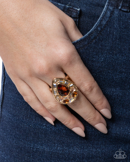 Polished Petition - Brown - Paparazzi Ring