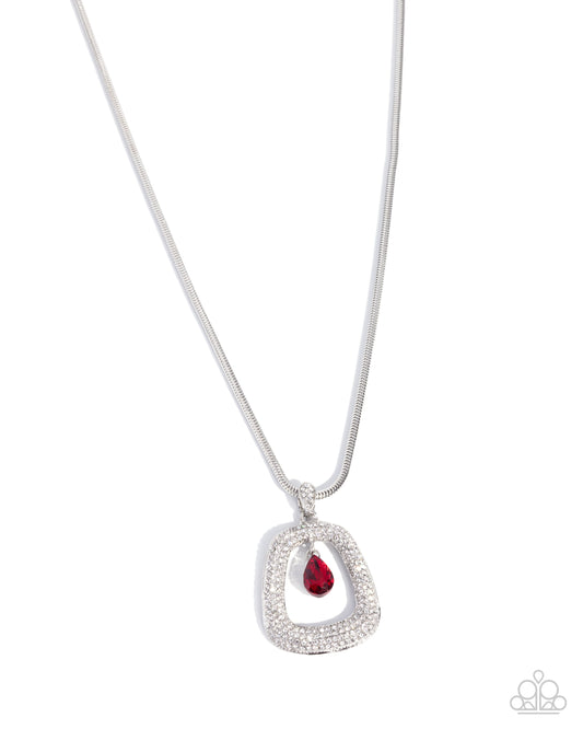 Scattered Spell - Red - Paparazzi Necklace