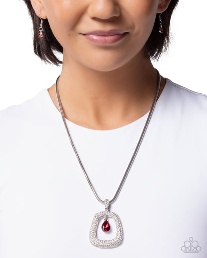 Scattered Spell - Red - Paparazzi Necklace