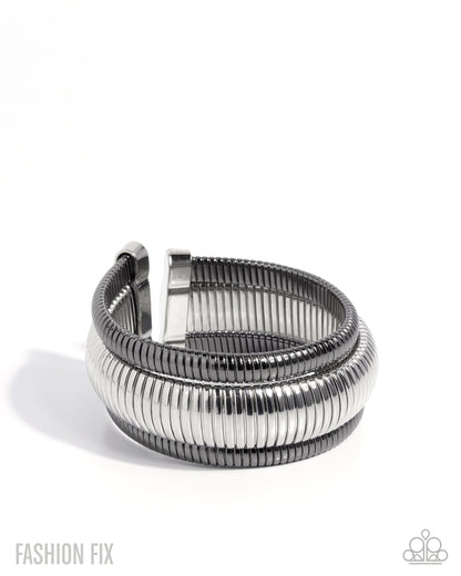 Coming Soon - Tactile Takedown - Silver - Paparazzi Bracelet