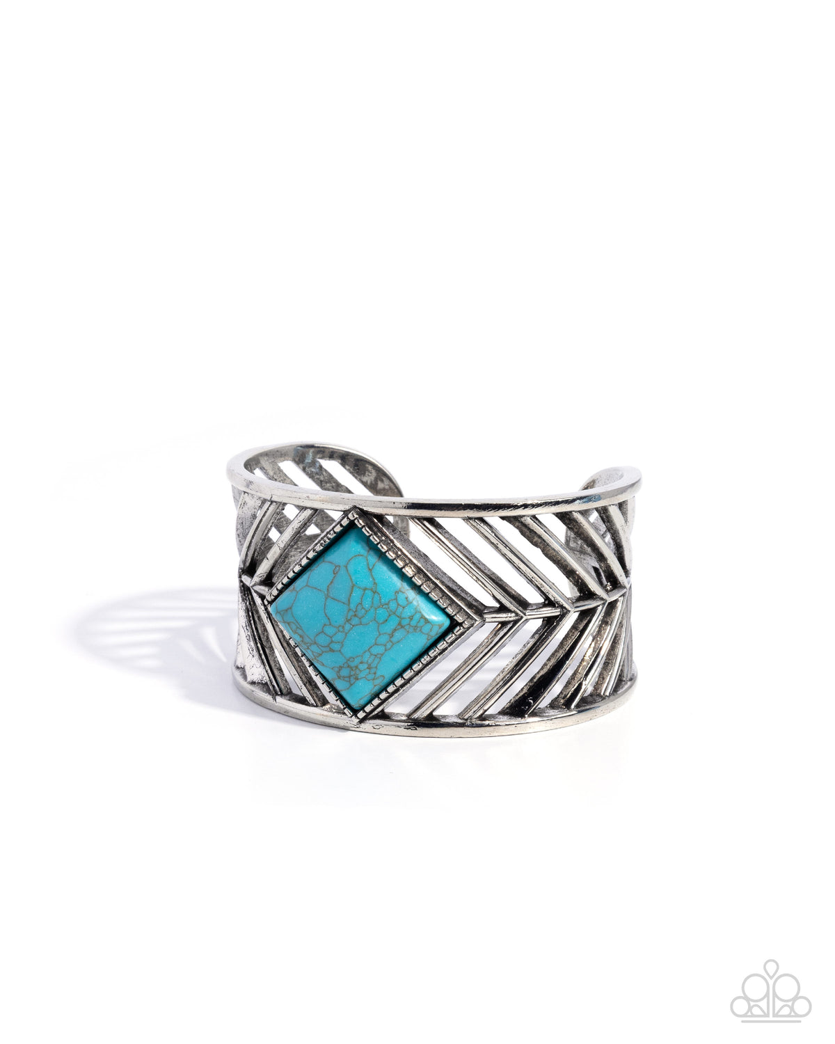 Square Spell - Blue - Paparazzi Cuff Bracelet