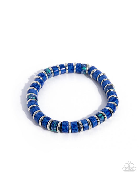 Forged Feature - Blue - Paparazzi Bracelet