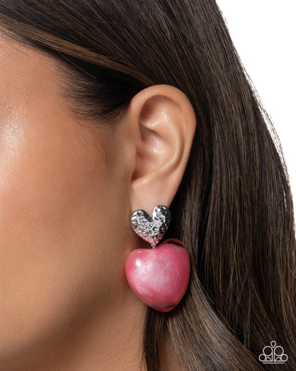 Mesmerizing Melody - Pink - Paparazzi Post Earrings
