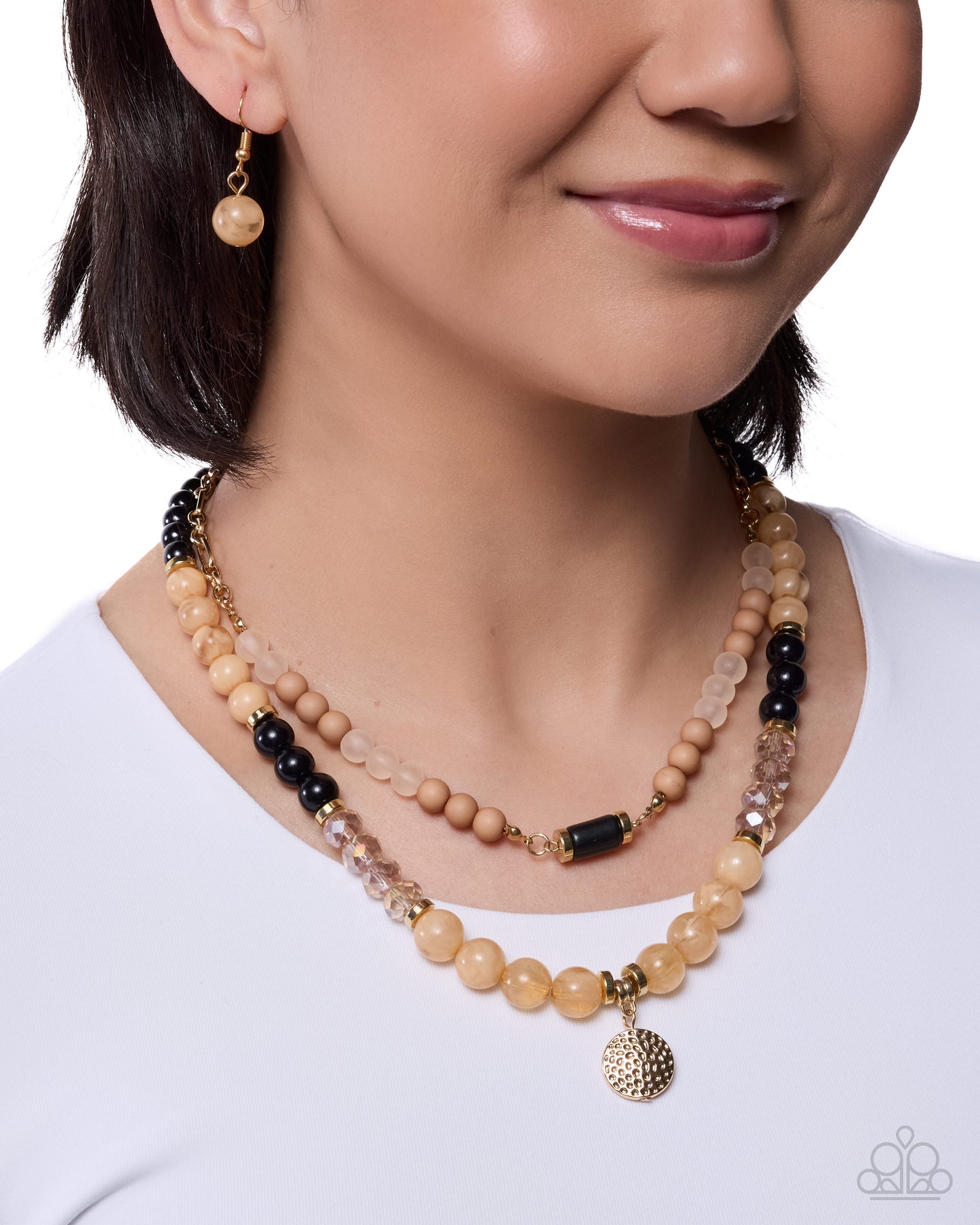 Hammered Habit - Brown - Paparazzi Necklace