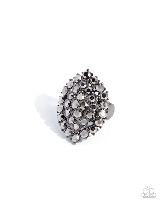 Private Polish - Black - Paparazzi Ring