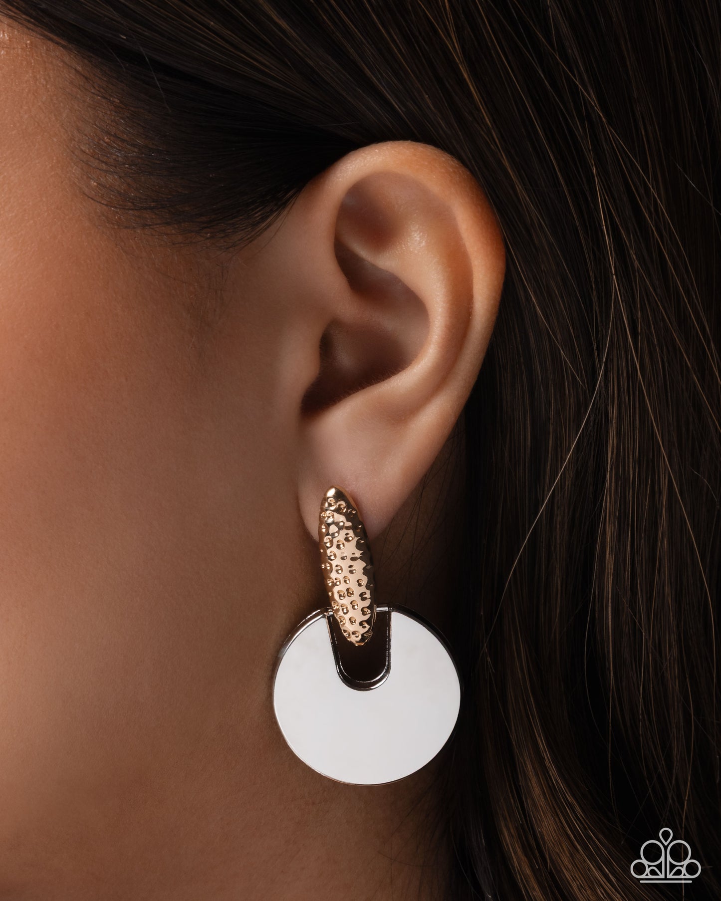 Fierce Fable - Silver - Paparazzi Post Earrings