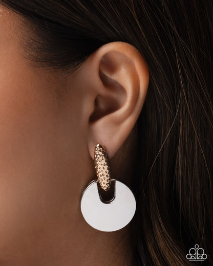 Fierce Fable - Silver - Paparazzi Post Earrings