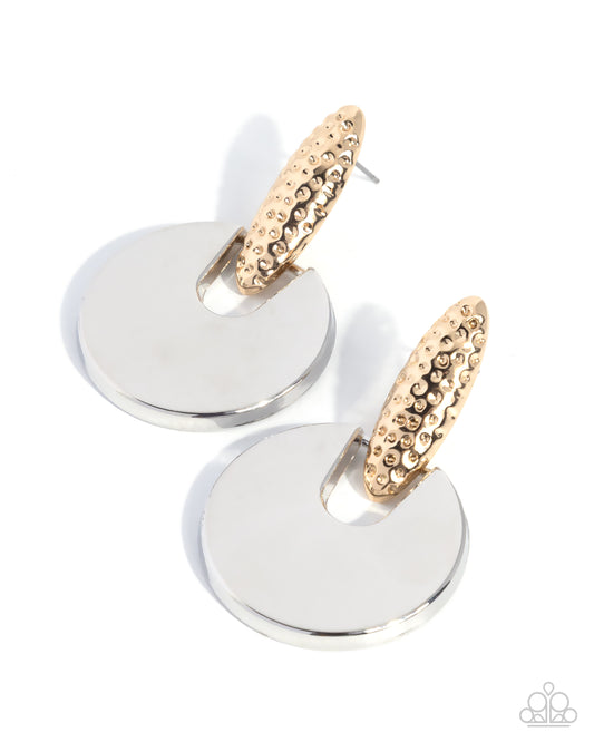 Fierce Fable - Silver - Paparazzi Post Earrings