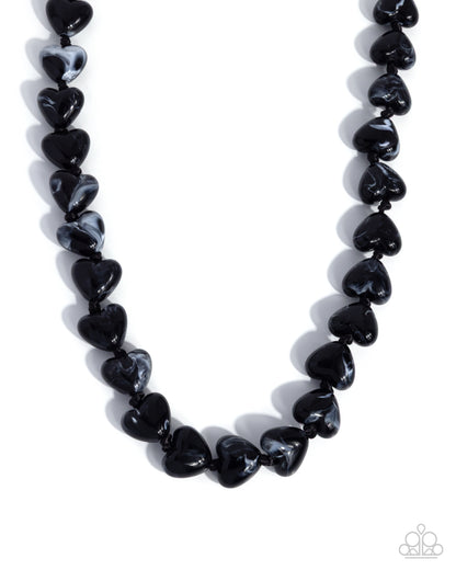 Sweetheart Scope - Black - Paparazzi Necklace