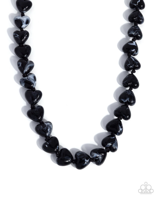 Sweetheart Scope - Black - Paparazzi Necklace