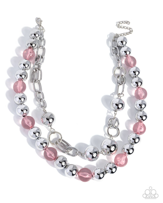 Memorable Maestro - Pink - Paparazzi Necklace
