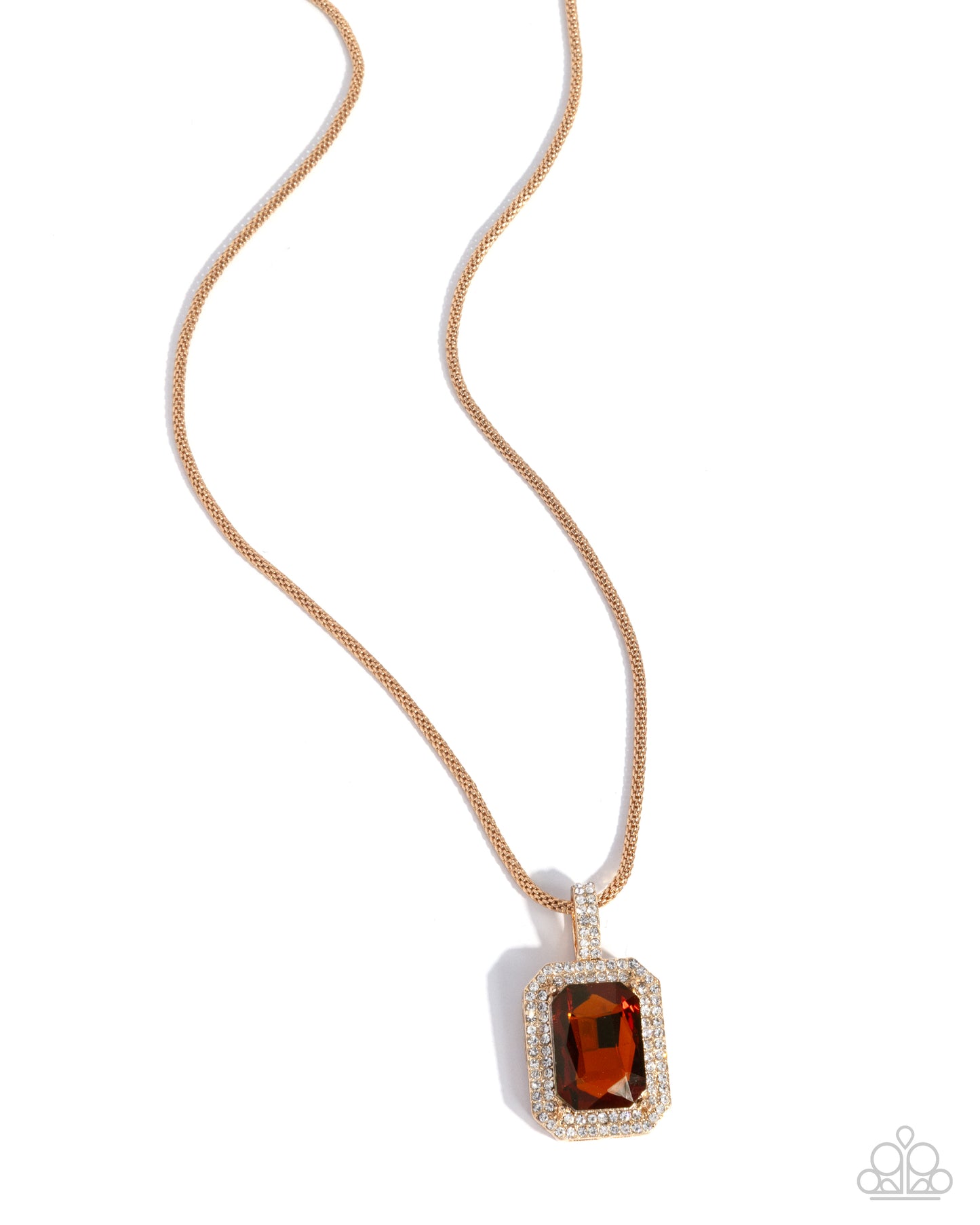 Exaggerated Emerald - Brown - Necklace and Pretty Pirouette - Brown - Earrings Paparazzi Set