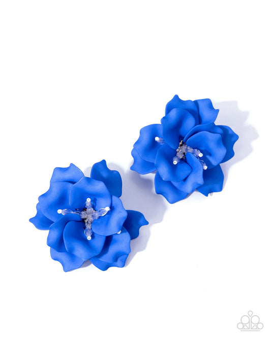 Balanced Blooms - Blue - Paparazzi Post Earrings