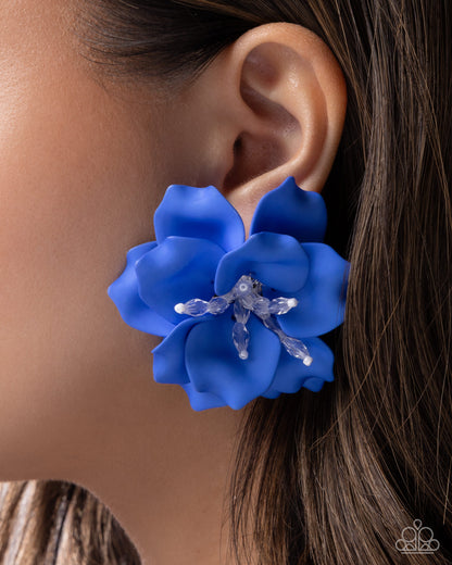 Balanced Blooms - Blue - Paparazzi Post Earrings