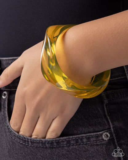 Affixed Allegro - Yellow - Paparazzi Bracelet