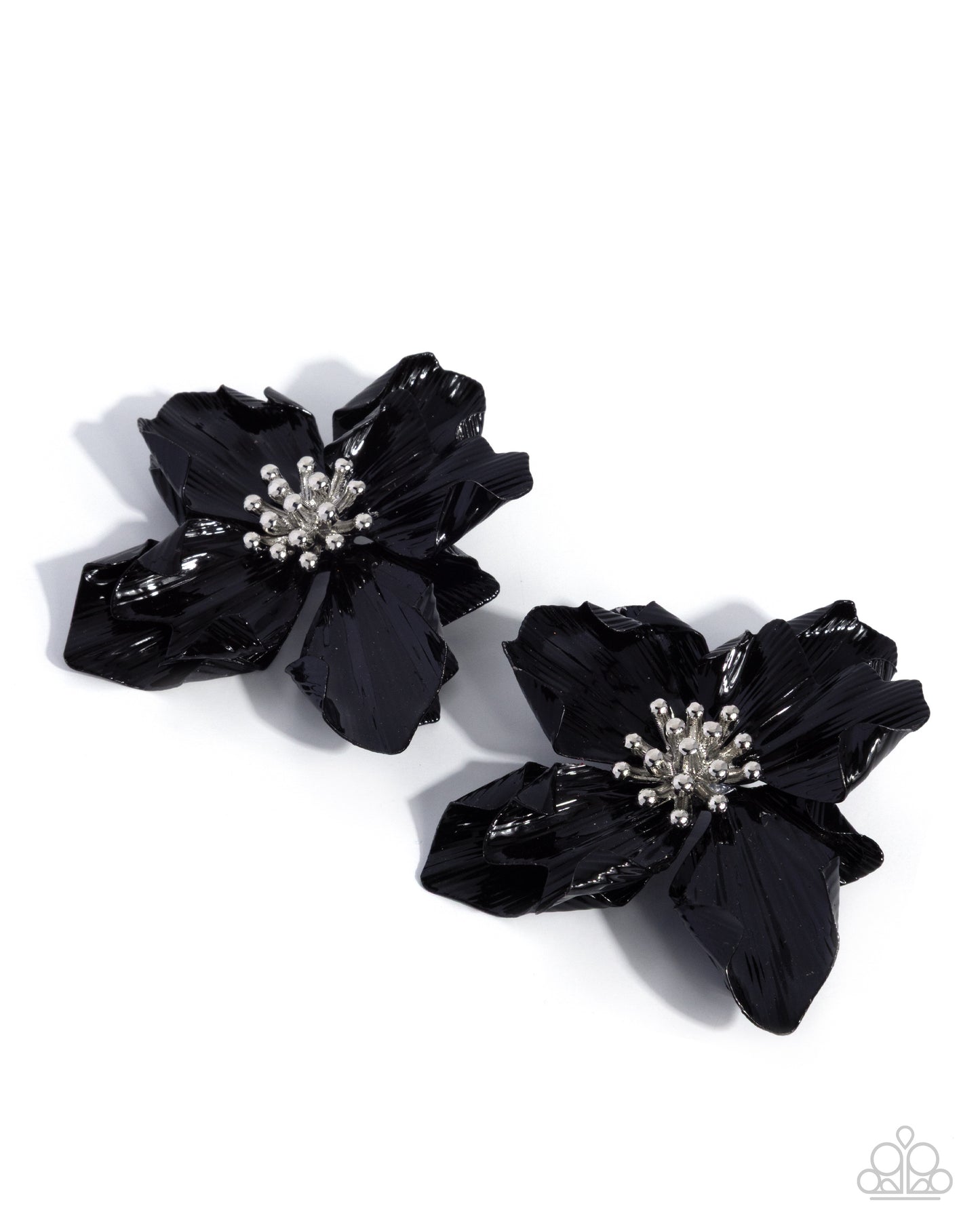 Coming Soon - Buoyant Blooms - Black - Paparazzi Post Earrings