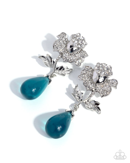 Flourishing Fringe - Blue - Paparazzi Post Earrings