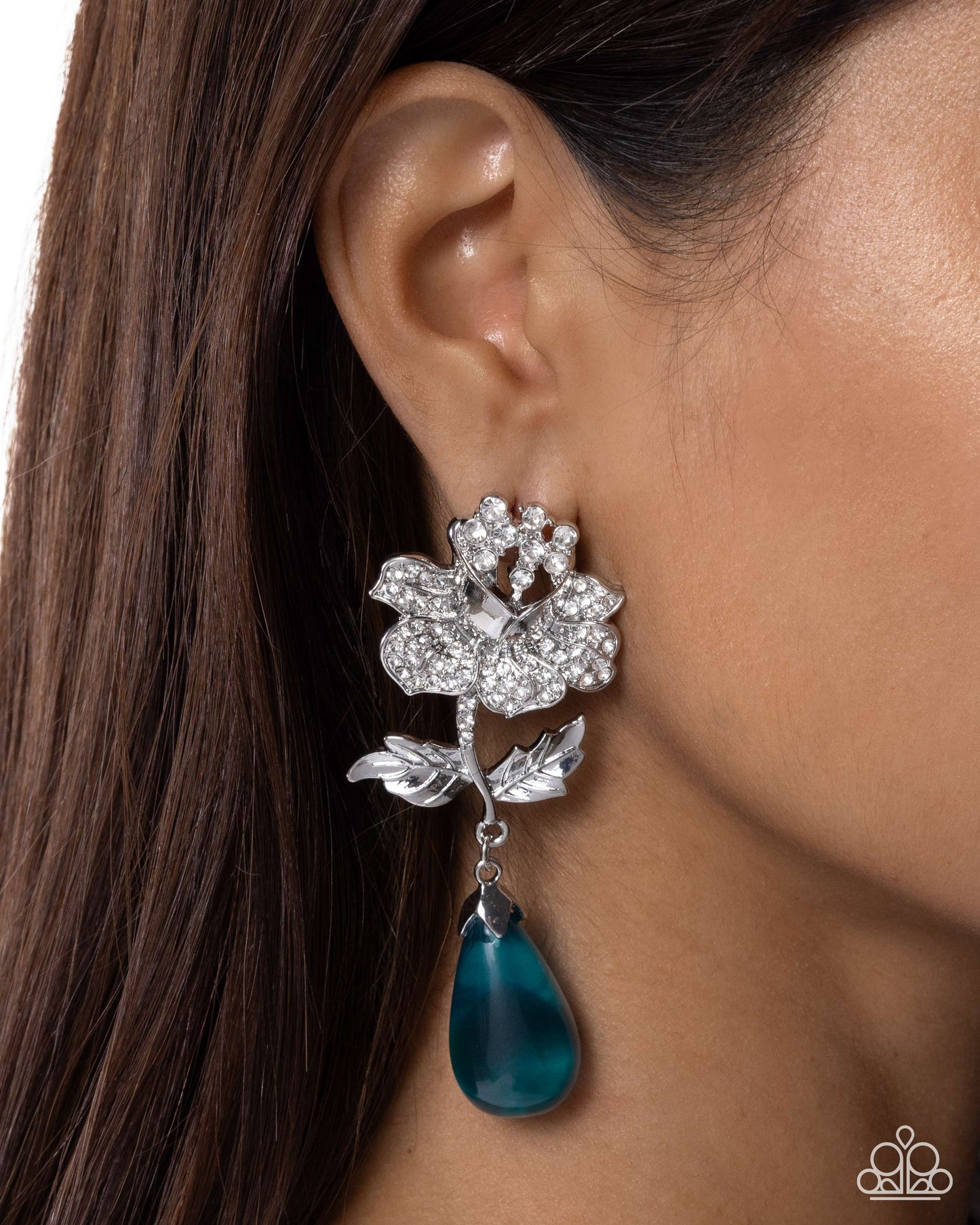 Flourishing Fringe - Blue - Paparazzi Post Earrings