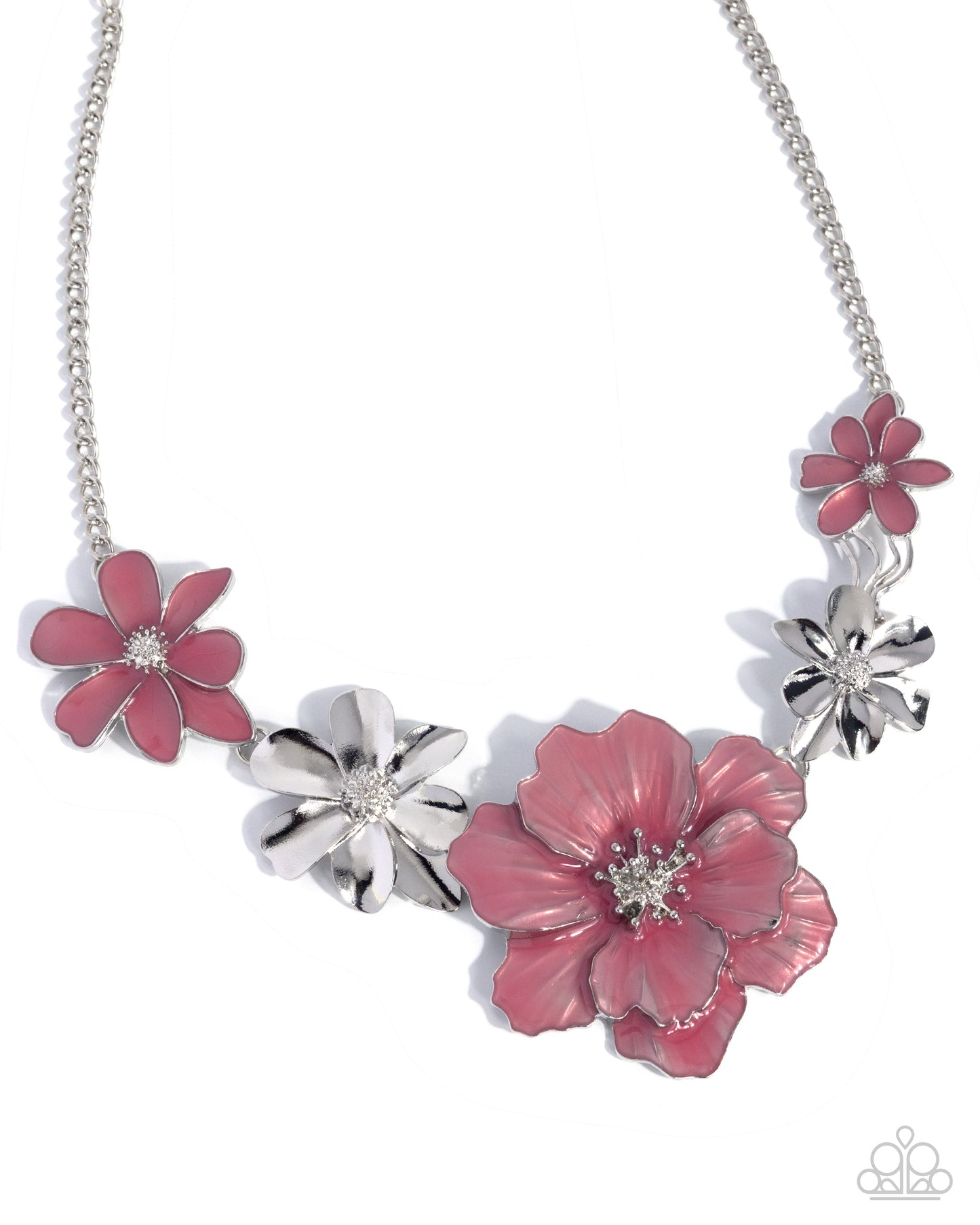 Bouquet Bunch - Pink - Paparazzi Necklace