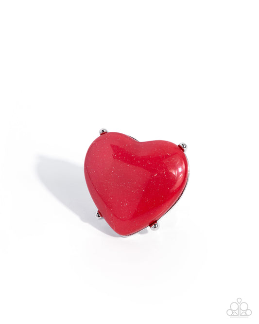 Heartfelt Hallmark - Red - Paparazzi Ring
